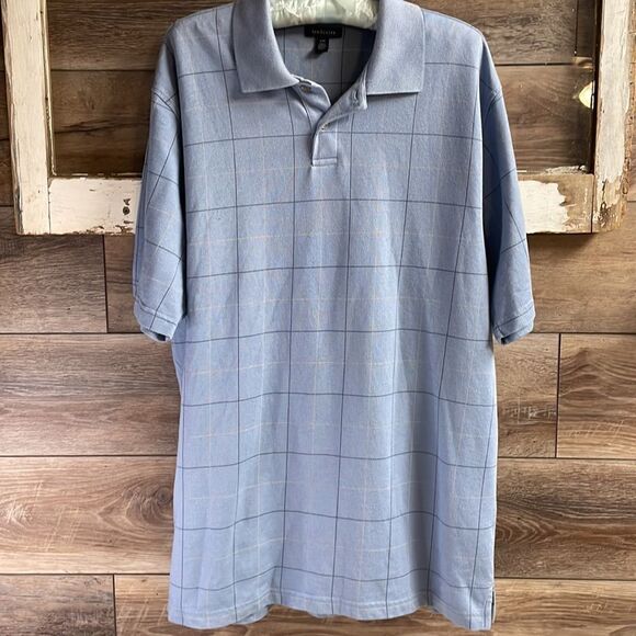 VanHeusen Mens Polo Shirt, Size Large, Blue - Picture 2 of 4